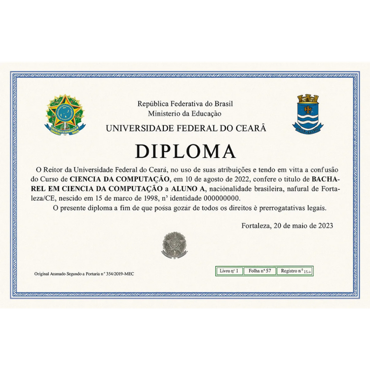 Diploma universitário com Tradução Juramentada oficial para estudos e exterior