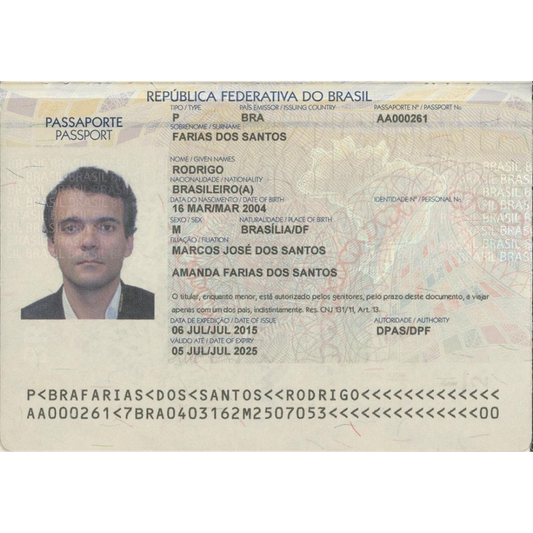 Passaporte com Tradução Juramentada oficial para visto e uso no exterior