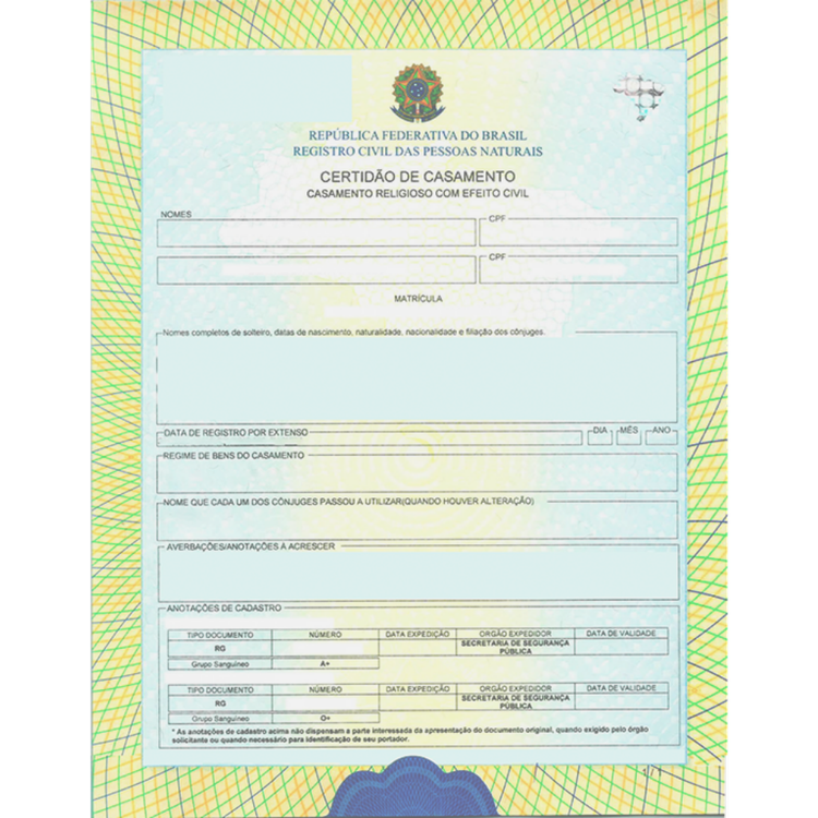 Certidão de casamento com Tradução Juramentada oficial para exterior e cidadania