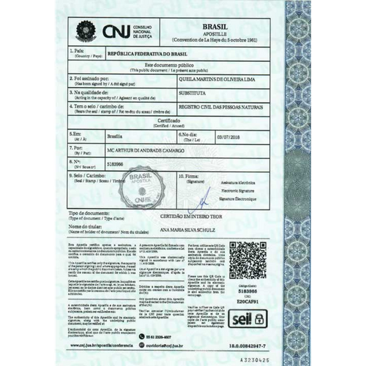 Apostila da Haia com Tradução Juramentada para validação de documentos no exterior